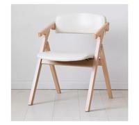 Solid Wood Folding Chairs for Dining Room - Stackable Wooden Chairs with Removable Covers, Extra Guest Seating for Kitchen & Office - Stylish & Space-Saving (Style-4)