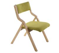 Solid Wood Folding Dining Chairs with Cushioned Seats & Backrest, Space-Saving Design for Dining & Reception, Easy Storage, Stylish Upholstered Furniture (SLE-4)