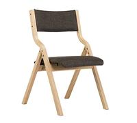 Solid Wood Folding Dining Chairs with Padded Seats & Backrest, Space-Saving Design for Small Spaces, Easy Storage, Stylish & Functional (Color: Sle-6)