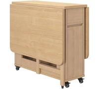 Solid Wood Folding Drop Leaf Extendable Dining Table Set with 4 Chairs for Kitchen Living Room Restaurant