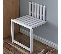 Solid Wood Folding Shoe-Changing Stool Bench for Entryway, Wall-Mount Shower Seat - Easy Install Folding Stool Chair for All Occasions