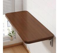 Solid Wood Folding Wall Mounted Table Space Saving Hanging Bar 60 80cm Large Capacity Reinforced Triangle Design (80 * 40cm) Perfect for Small Spaces