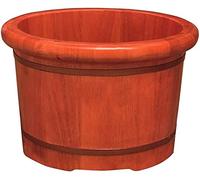 Solid Wood Foot Bath Barrel - Relaxing Foot Soak Tub for Home Spa Ideal for Small to Medium Adults - Therapeutic Wooden Bath Basin (1pc)