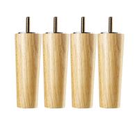 Solid Wood Furniture Legs4 Pack Replacement Legs with Mounting Plate & M8 Screws for Sofa Stool Bed Chair Coffee Table6cm Height