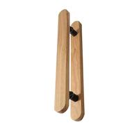 Solid Wood Glass Door Handle, Rustic Double Sided Sliding Door Handle Push Pull Door Handle Set for Indoor Outdoor Use(Natural,120cm)