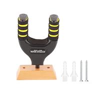 SOLID WOOD GUITAR HOLDER WITH AUTOMATIC GRAVITY LOCK STABLE WALL MOUNT FOR GUITAR BASS