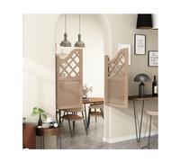 Solid Wood Half Height Barn Door, Modern Square Design for Partition and Entrance, Low Noise Operation