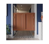 Solid Wood Half Swing Door with Hinges, Wall-Mounted Swinging Cafe Door for Kitchen and Bar