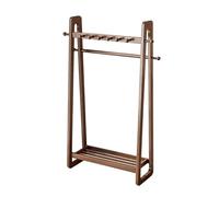Solid Wood Hall Tree3in1 Free Standing Coat Rack for Bedroom Hallway Entrance & OfficeMultifunctional rage for Coats Hats & Handbags (63.8" x 13.8" x 23.6")