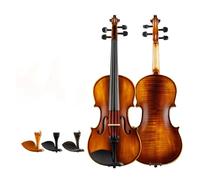 Solid Wood Handmade Violin For Beginners And Adults Selected spruce(Dark brown,3/4)