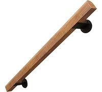 Solid Wood Handrail Set for Indoor Stairs & Walls Sturdy Metal Brackets Indoor/Outdoor Use Length: 3.6m/110cm Durable & Stylish Safety Solution.