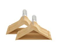Solid Wood Hanger with Shoulder Grooves, Natural / 20