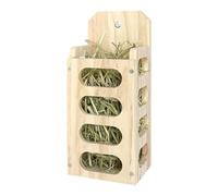 Solid Wood Hay Rack - Hanging Food Feeding Hay Rack | Wo-oden H-ay Manger - Wooden Racks For Rabbits And Chinchillas, Solid Bowls For Guinea Pigs To Prevent Waste, And Hollow Feeders