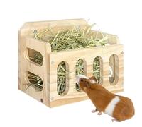 Solid Wood Hay Rack - Hanging Food Feeding Hay Rack | Wo-oden H-ay Manger - Wooden Racks For Rabbits And Chinchillas, Solid Bowls For Guinea Pigs To Prevent Waste, And Hollow Feeders