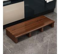Solid Wood High Bed Stool 1115 cm Height NonSlip Footrest No Assembly Required Indoor & Outdoor Use Brown 80 x 30 x 11 cm Stable & Design