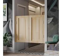 Solid Wood Hinged Swing Doors with Automatic Closing Hinge for Cafe, Bar, Pub, Patio, and Garden Divider