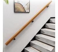 Solid Wood il - 1m to 6m Lengths Wall-Mounted Safe Railing for Corridors Lofts Preschools Outdoors - Ele Upgrade for Home & Public Spaces