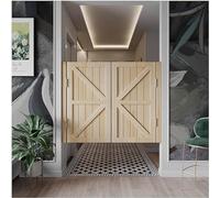 Solid Wood Interior Swing Door with Auto-Close Mechanism for Cafe, Bar, and Saloon Entrances