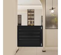 Solid Wood Interior Swing Door with Hinges, Retro Half Saloon Design for Kitchen Entrance or Room Partition