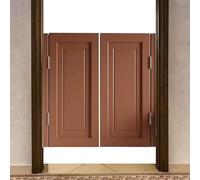 Solid Wood Interior Swinging Doors with Metal Hinges, Durable Cafe Style Swing Door for Stairs, Bathroom, Bedroom, and Balcony