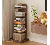 Solid Wood Invisible Bookshelf, 9 Tier Vertical Bookcase Tower, Corner Shelves, Tall Ladder Storage Unit for Small Spaces, Living Room, Bedroom, Office