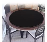 Solid Wood Lazy Susan Rotating Tray 32in for Dining Table - Silent & Smooth Turntable Serving Plate Perfect for Entertaining Black Finish Ideal for Home & Kitchen