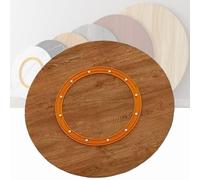 Solid Wood Lazy Susan Turntable 80cm Golden Oak Serving Tray Sturdy Kitchen Rotating Platter for Dining and Entertaining Available in 50 76 101.6 cm Sizes