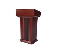 Solid Wood Lectern Podium Stand for Teachers - Professional Speaking Desk Reception Table for Company and Campus Events Adjustable Height Elegant Design