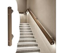 Solid Wood LED Auto On/Off Child Safety Guardrail - Custom Length Non-Slip Rail for Home, Hallway, Loft - 1.4ft & 3ft Options