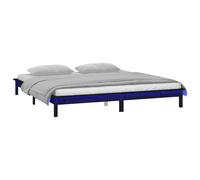 vidaXL LED Bed Frame without Mattress 200x200 cm Solid Wood