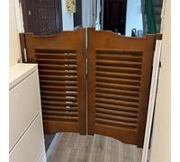Solid Wood Louvered Cafe Swinging Door