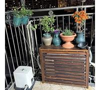 Solid Wood Louvered Central Air Conditioner Cover Heavy Duty Air Conditioner Fence Screen Prevent the Air From Blowing Air Conditioner Screen Simple Installation for Home Accessories (Size : 110x50x8