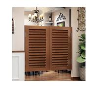 Solid Wood Louvered Swing Door, Auto Close Feature for Kitchen, Bar, Stairs - Customizable Design