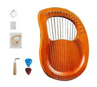 Solid Wood Lyre Harp, Children's 7-string Easy-to-learn Harp Instruments, 16-string Multi-color Lap Harp (Color : 16 Tone Log)