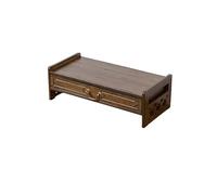Solid Wood Meditation Altar Table with Pull-Out Drawer Small Sacred Item Storage Cabinet Home Temple Decor Brown (52cm/20.5in) - Perfect for Spiritual Practices