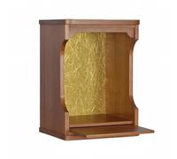Solid Wood Meditation Altar Table with Pull-Out Drawer, Wide Board Design Personal Shrine for Small Spaces,