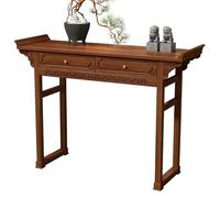 Solid Wood Meditation Table with Storage, Spiritual Altar for Homes and Temples, Zen Style Cabinet, 175x48x114cm, Perfect for Personal Use and Ancestral Halls