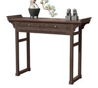 Solid Wood Meditation Table with Storage, Spiritual Altar for Homes and Temples, Zen Style Cabinet, 175x48x114cm, Perfect for Personal Use and Ancestral Halls