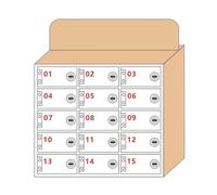 Solid Wood Mobile Phone Storage Cabinet with 12/24/36/48/60 Slots Wall-Mountedfor Office or School Use Ideal for Classroom Exam Storage (Brown Size: 15)