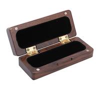 Solid Wood Mouthpiece Case Box, Saxophone Mouthpiece Storage, Portable Travel Case with Soft Inner Fluff, Elegant Protective Box for Sax Accessories, Lightweight and Durable (black walnut)
