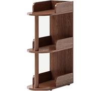 Solid Wood Narrow Bookshelf, Multi-Layer Floor Bookcase with Storage for Living Room, Creative Sofa Side Shelf for Small Spaces