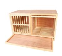 Solid Wood Nest Box for Pigeons - Pairing Cage for Racing and Homing Pigeons with Rotating Door Bolt