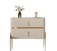 Solid Wood Nightstand - Modern Slate Bedside Table for Master Bedroom, 6.45CM Height, Stylish Storage Solution for Bedroom Decor, Durable & Elegant Design