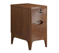 Solid Wood Nightstand with Lock Slim Side Table for Bedroom Storage Nightstand No Assembly Required 20-50 cm Wide 38 cm Deep 53 cm High - Stylish & Functional