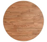 Solid Wood Oak Round Table Top Treated Table Top Light Brown vidaXL