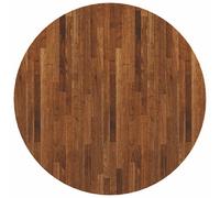 Table Top Round Oak Dark Brown Solid Oak Ø80cm x 4cm Reversible Indoor XL Rustic