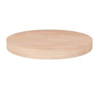 Vidaxl Round Table Top Ã?50X4 Cm Untreated Solid Wood Oak, Brown