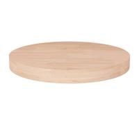 Vidaxl Round Table Top Ã?50X4 Cm Untreated Solid Wood Oak, Brown