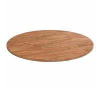 Vidaxl Round Table Top Dark Brown 50X1.5 Cm Treated Solid Wood Oak