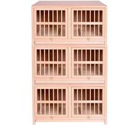 Solid Wood Outdoor Loft Cage with Partition Design for Multiple Birds Feeding and Breeding